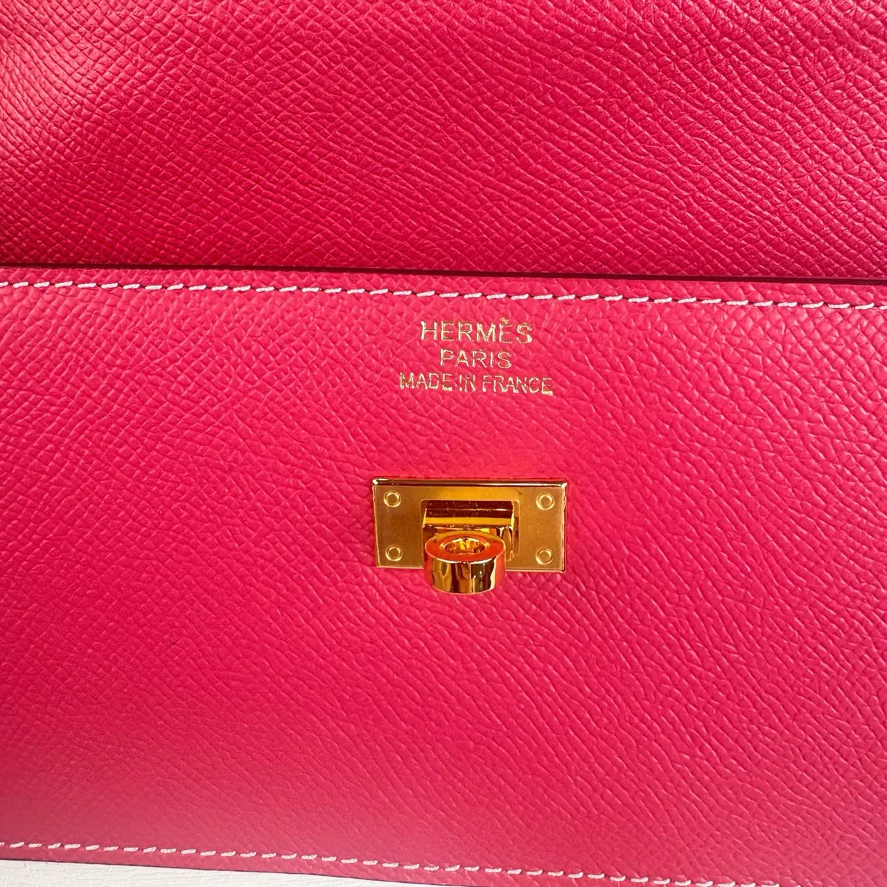 Hermes Wristlet Wallet in Pink & Brown · view 5