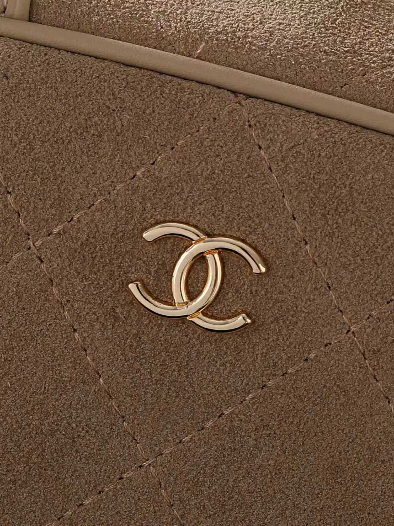 Chanel Quilted Top-Handle Bag in Beige · view 8