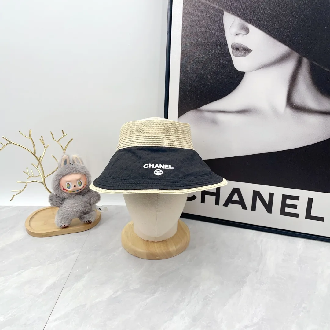 Chanel Woven Sun Visor in Black · view 3