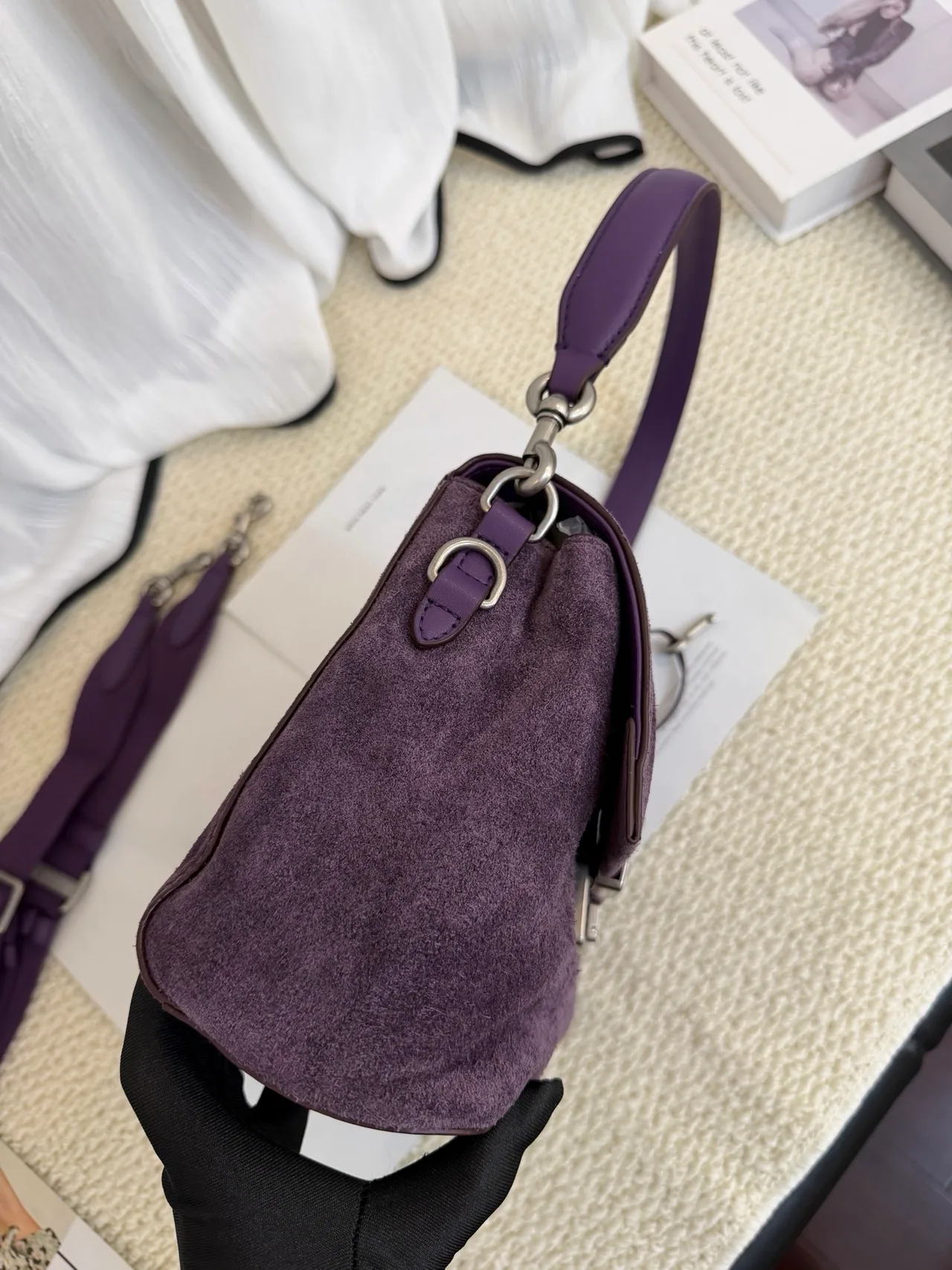 Marc Jacobs Cowhide Clutch in Purple · view 7