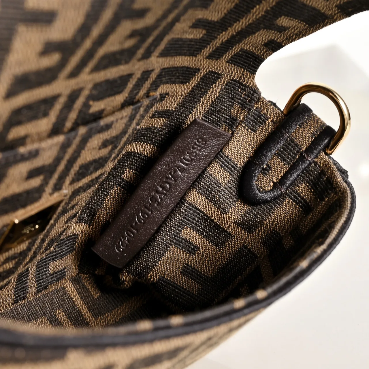 Fendi Baguette FF-Monogram Chain-Strap Flap Bag in Brown · view 7
