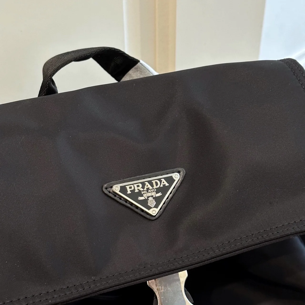 Prada Cowhide Nylon Backpack in Black · view 6