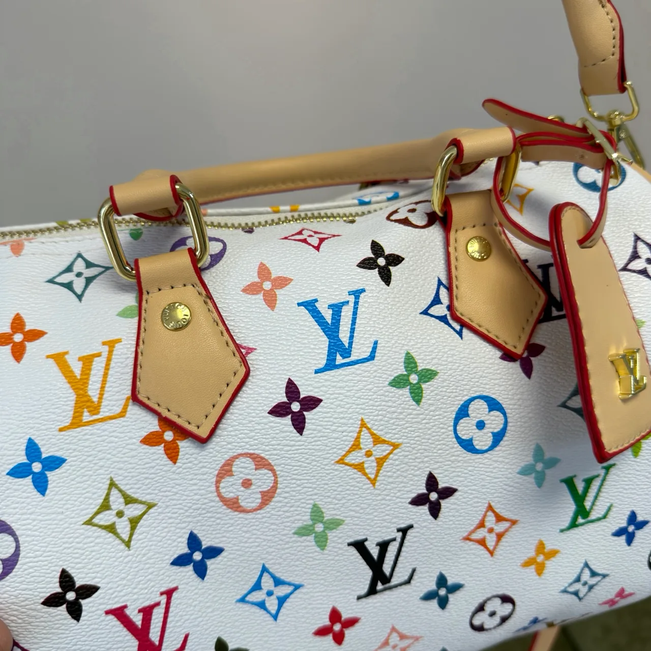 Louis Vuitton Boston Bag in Brown & Black & White · view 3