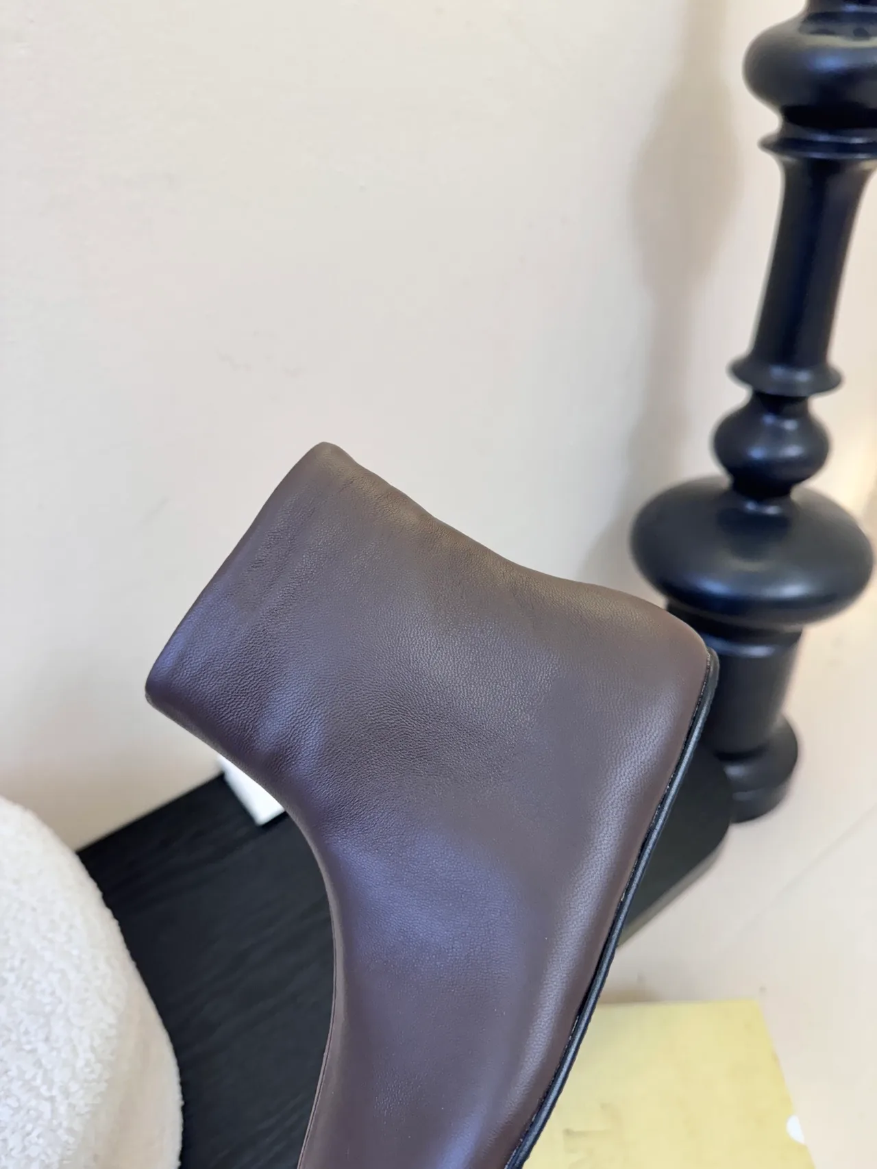 The Row Smooth Round-Toe Ankle Boots in Brown · view 8