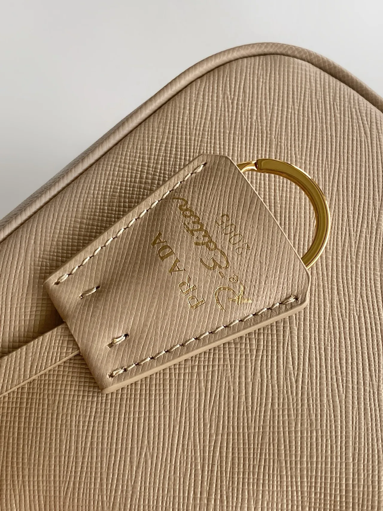 Prada Smooth Shoulder Bag in Beige · view 6