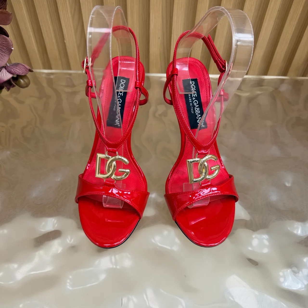 Dolce & Gabbana Heeled Sandals in Red · view 5
