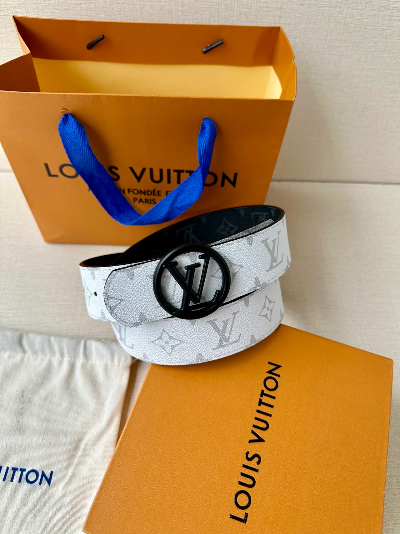 Louis Vuitton Canvas Belt in White · view 1
