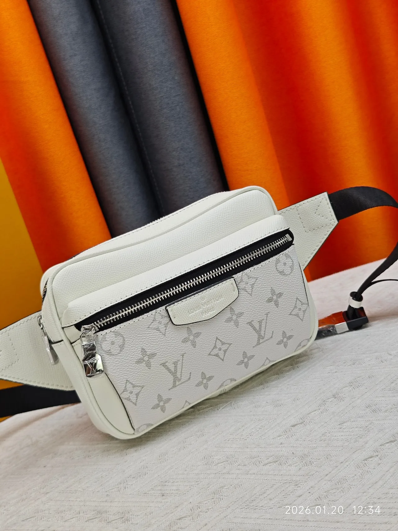 Louis Vuitton Canvas Belt Bag in White · view 2