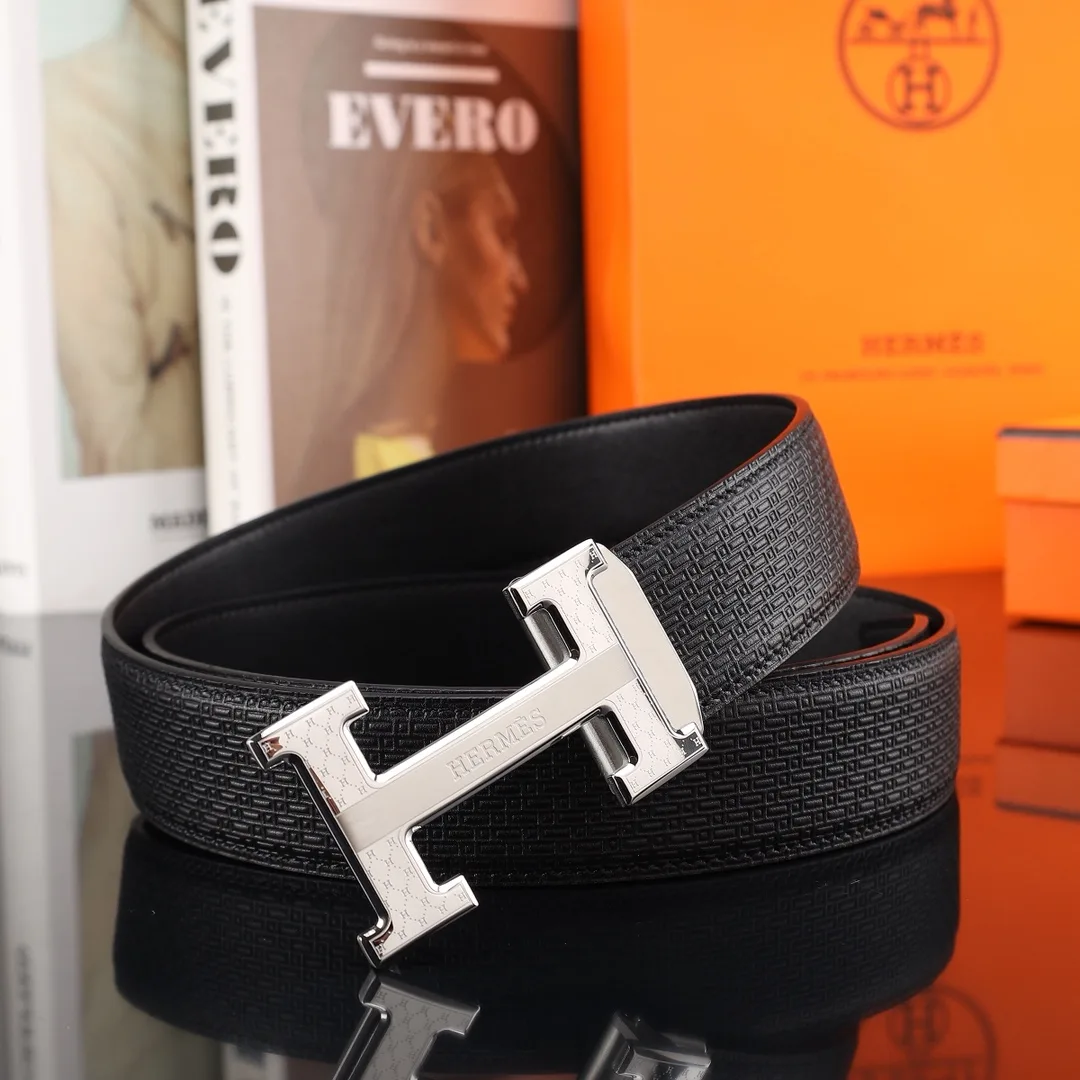 Hermes H automatic belt in Black · view 3