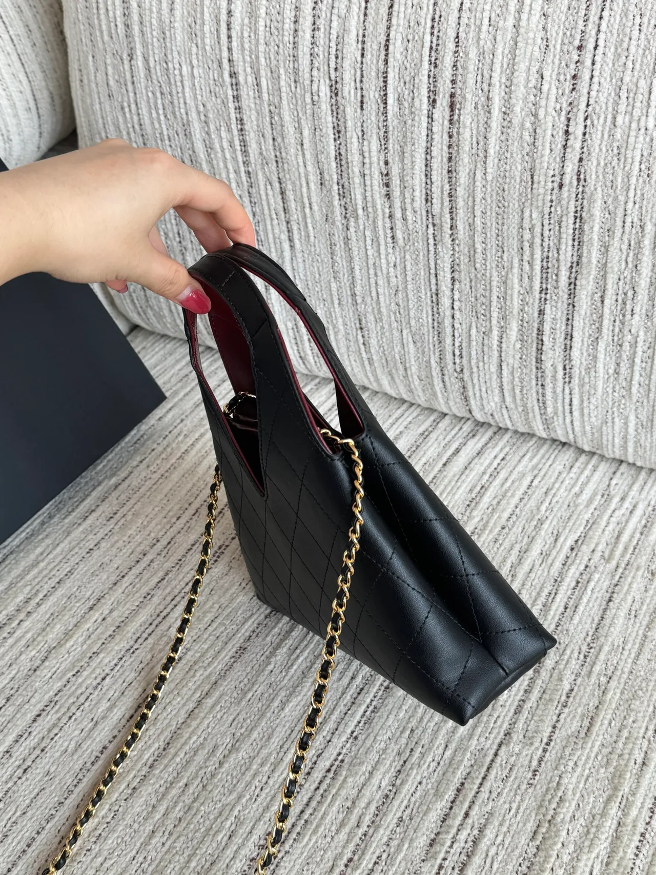 Chanel Quilted Crossbody Bag in Black · view 2