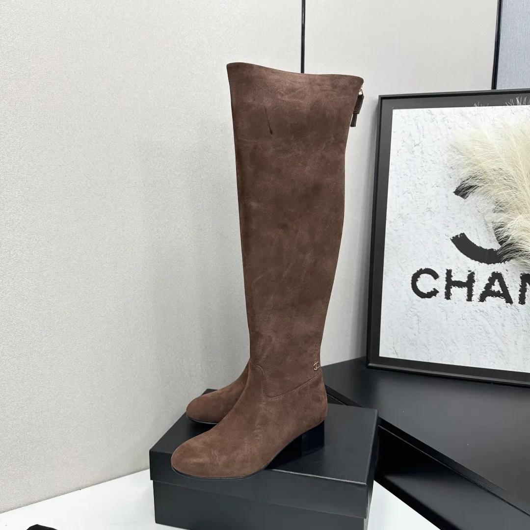 Chanel Cowhide Ankle Boots in Brown · view 3