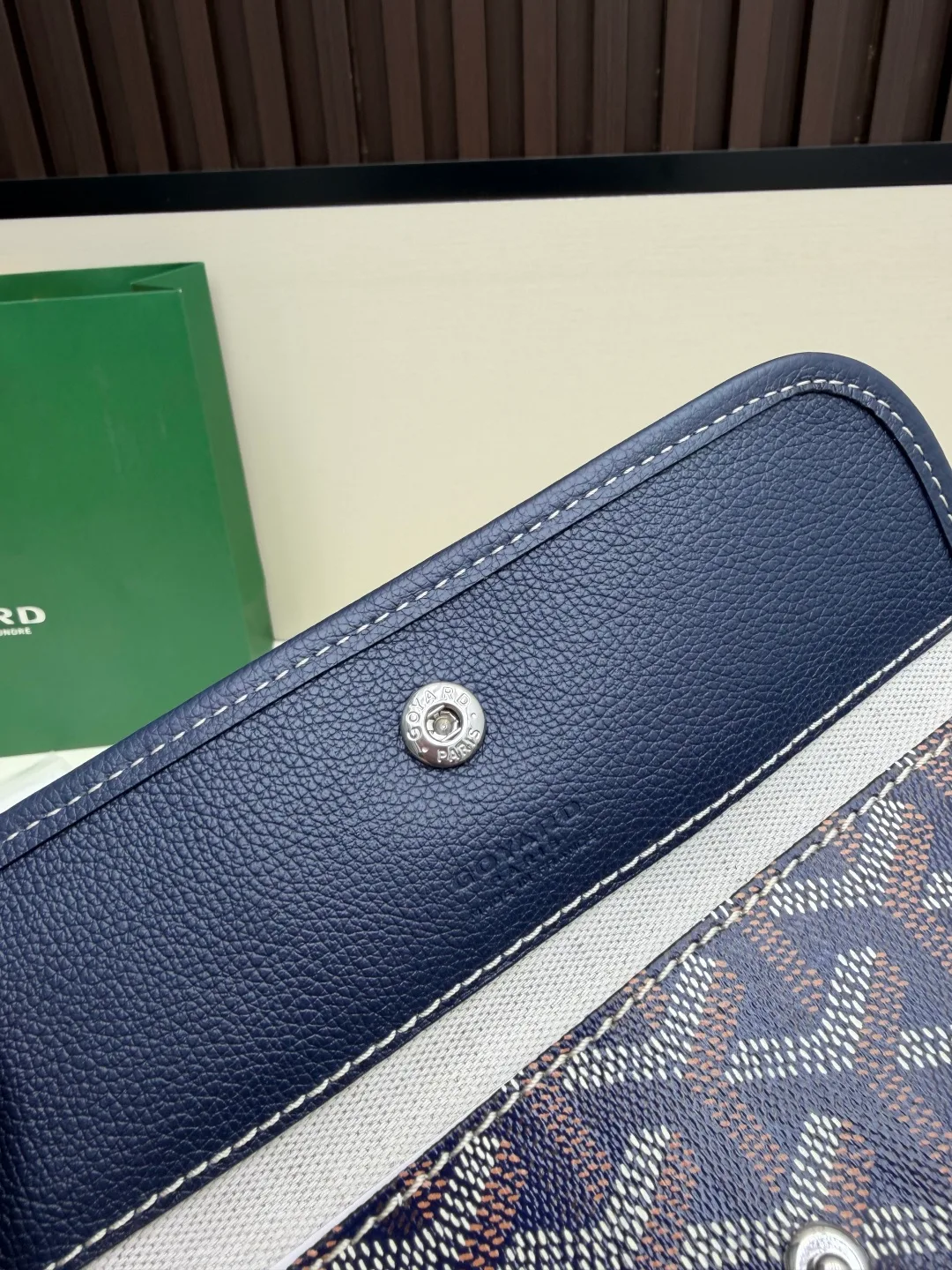 Goyard Canvas Smooth Saint Louis Tote in Blue · view 8
