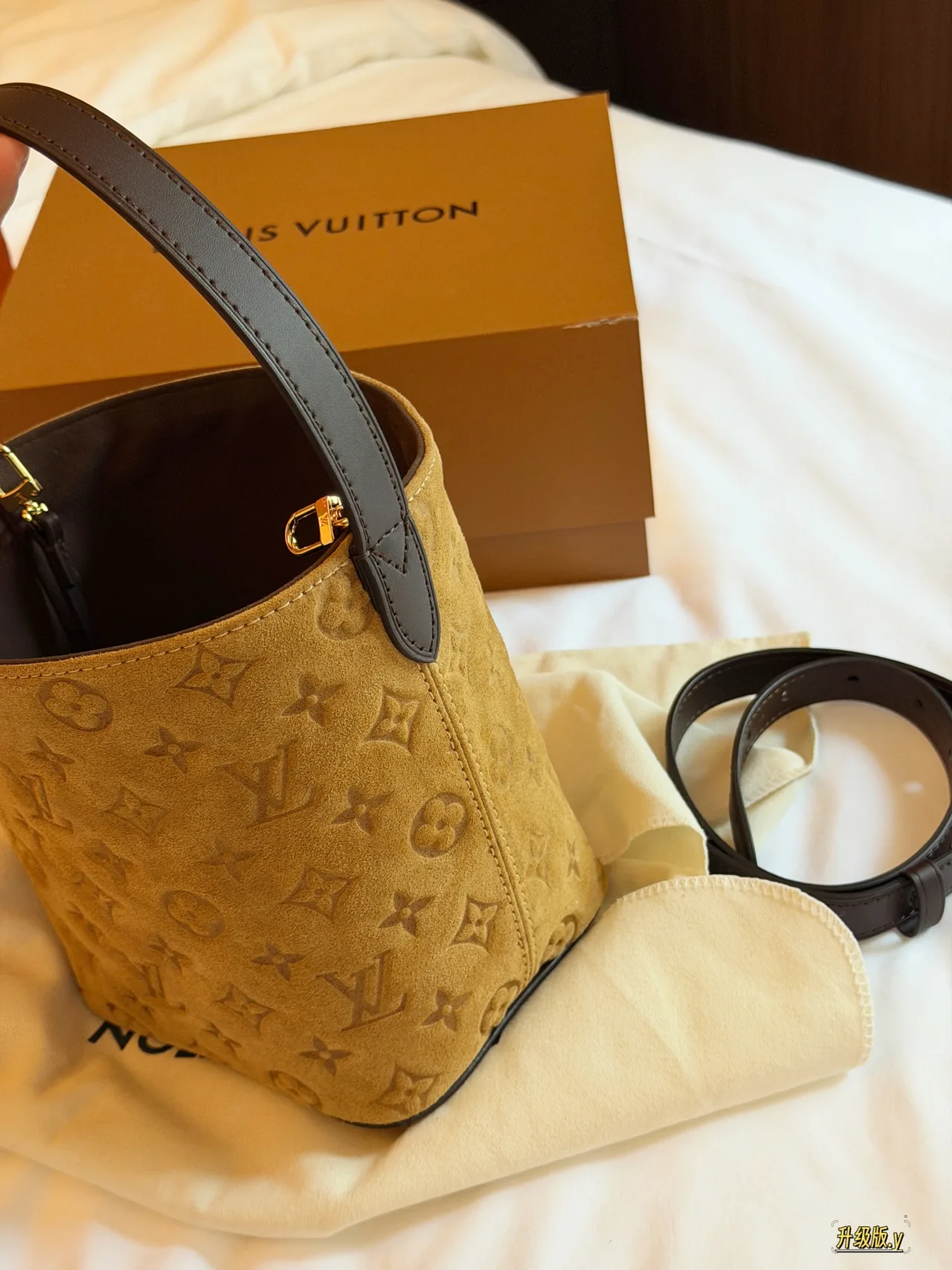 Louis Vuitton Monogram Bucket Bag in Tan · view 5