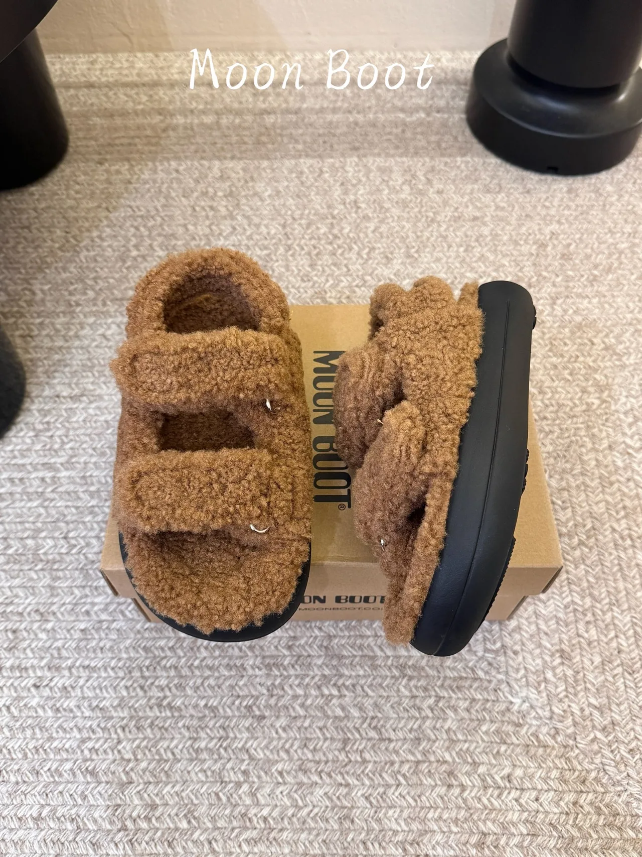 Teddy Double-Strap Sandals in Brown · view 2