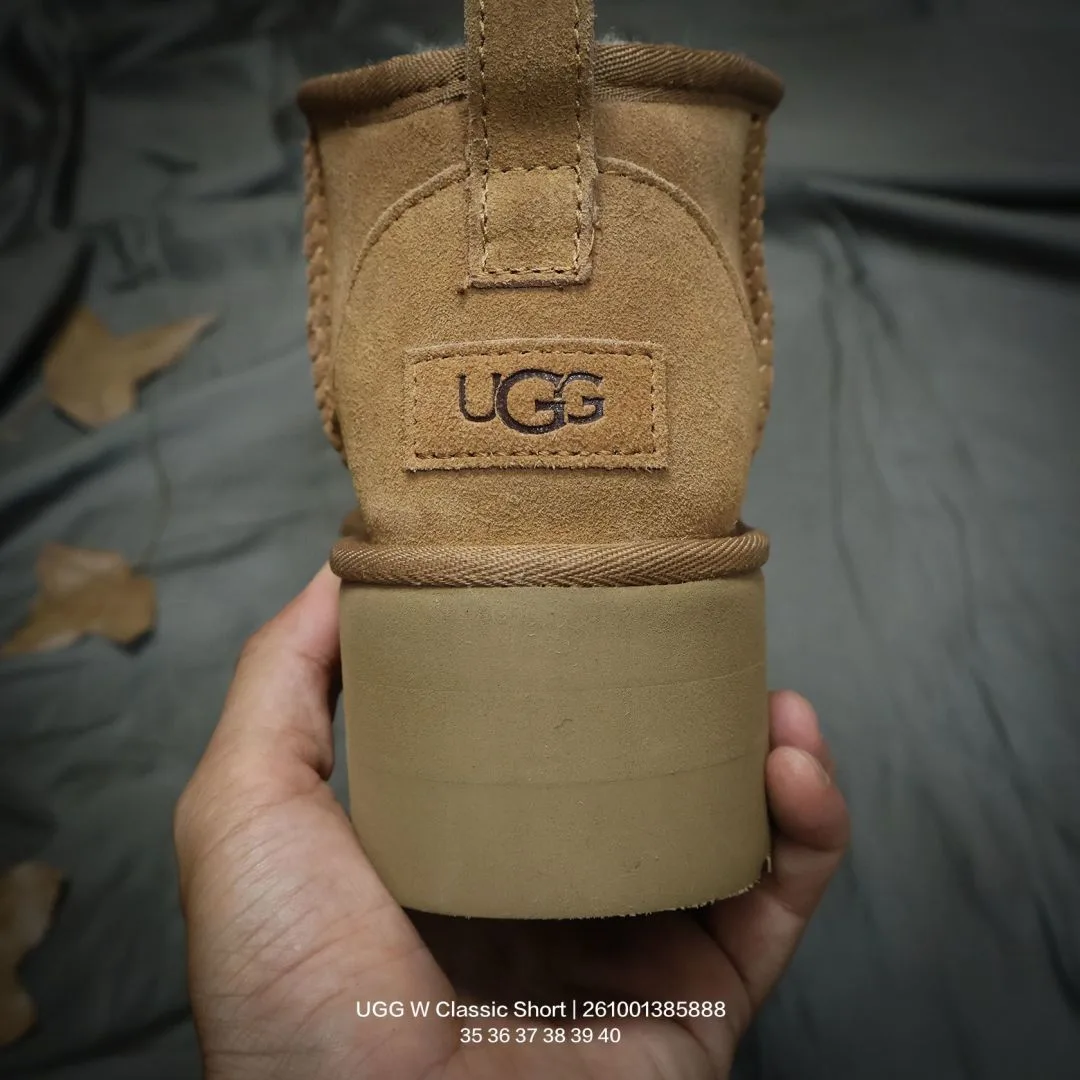 UGG Wool Smooth Ankle Boots in Tan · view 5