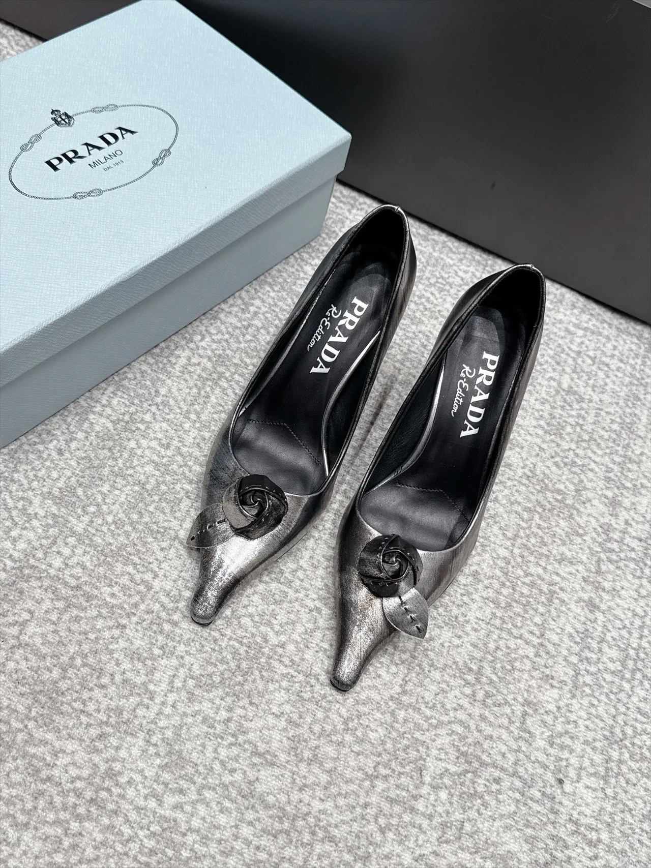 Prada Ankle Boots in Grey · view 2