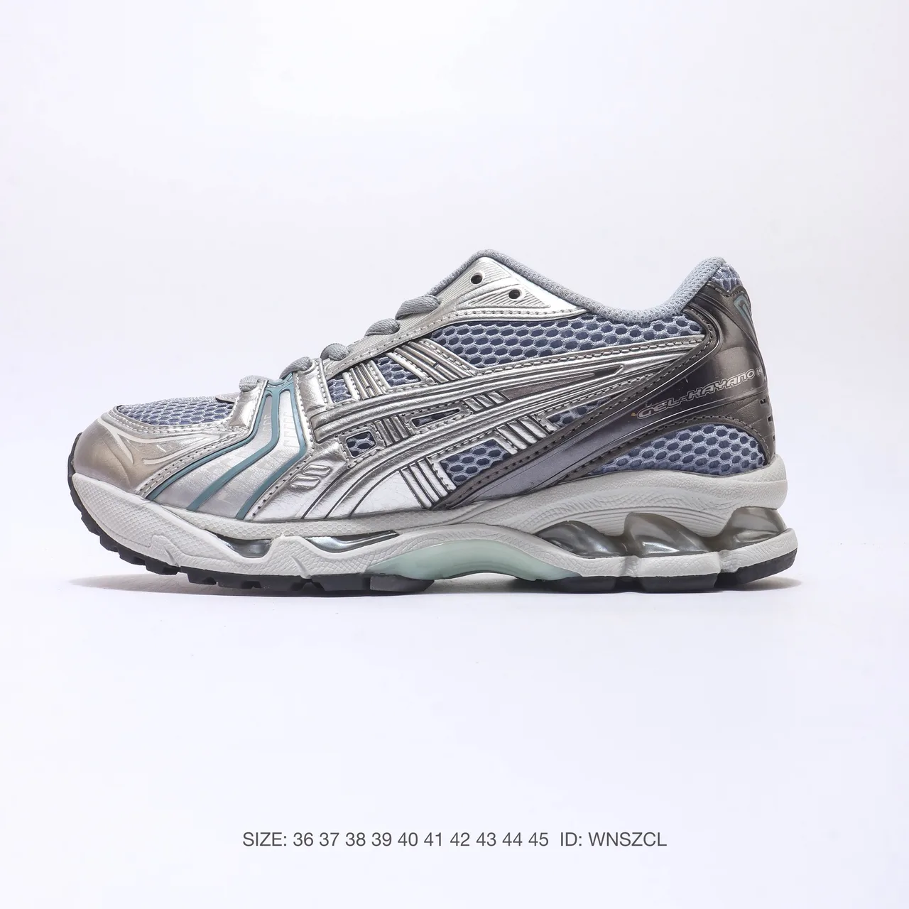ASICS Sneakers in Burgundy & Green & White & Silver · view 4