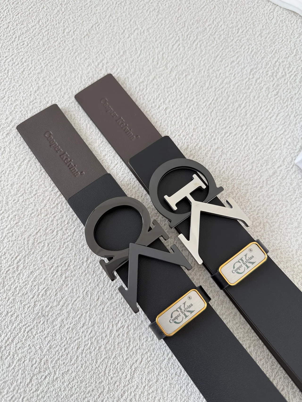 Cooper Kelvina CK Letter Buckle Belt in Black · view 8
