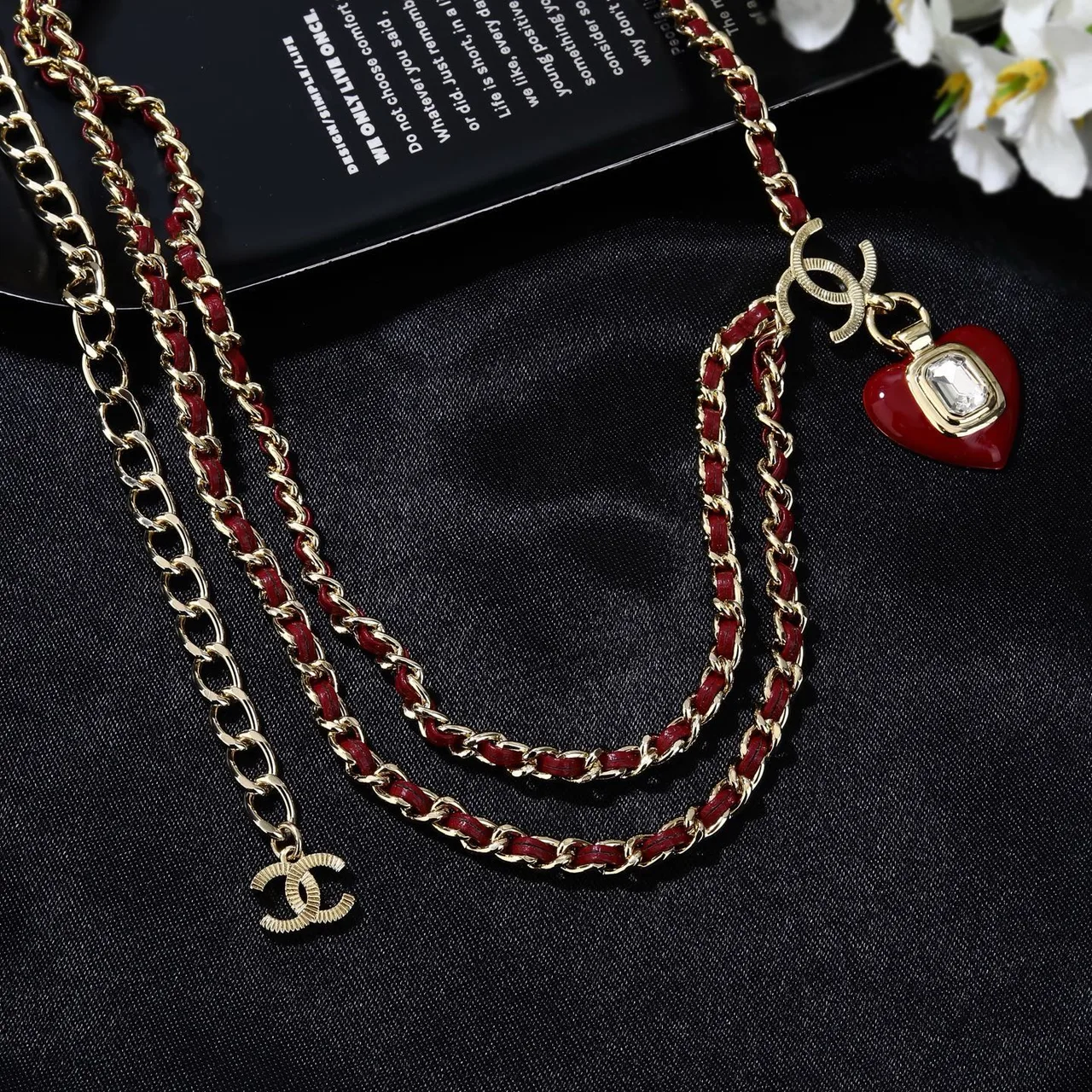 Chanel Chain Belt in Red · view 7