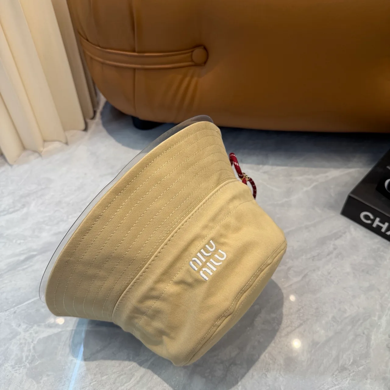 Miu Miu Bucket Hat in Beige · view 8