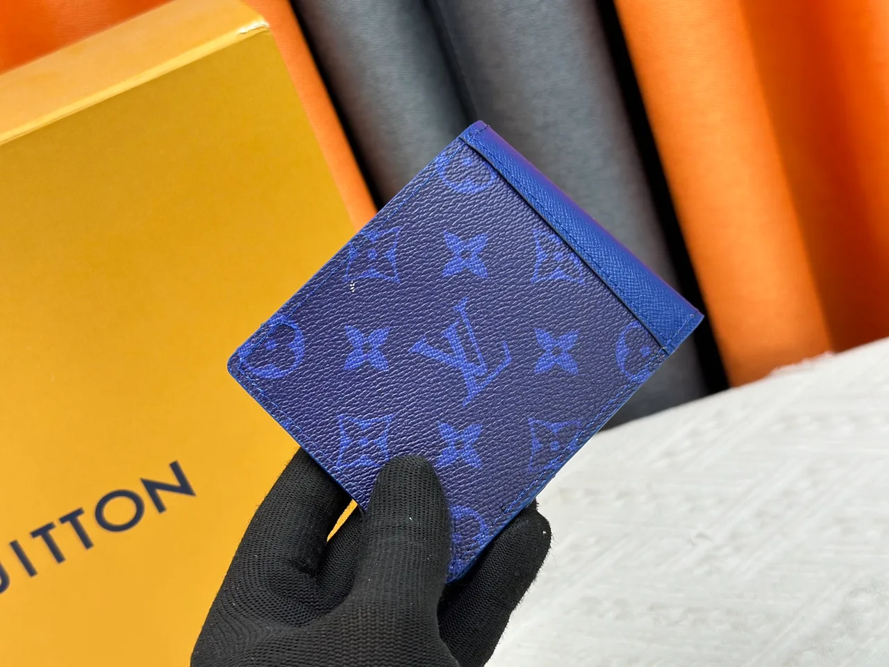 Louis Vuitton Canvas Wallet in Blue · view 1
