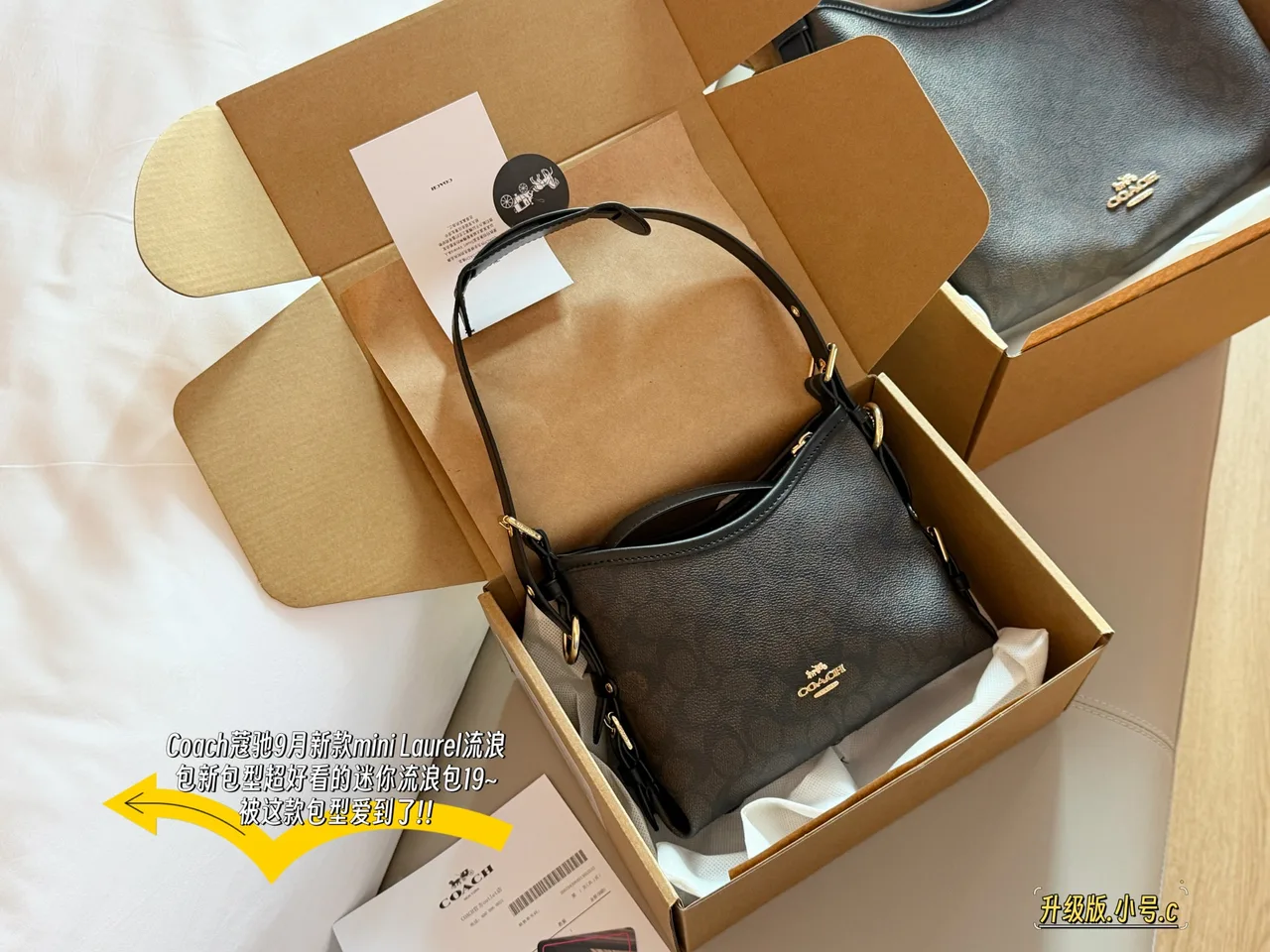 Coach Signature Hobo Bag in Brown · view 1