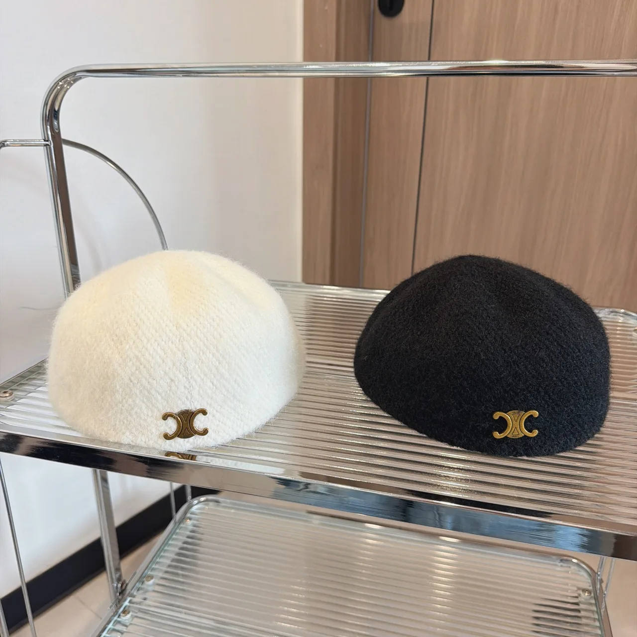 Celine Beret in Red & Brown & Grey & Black & White & Beige · view 8