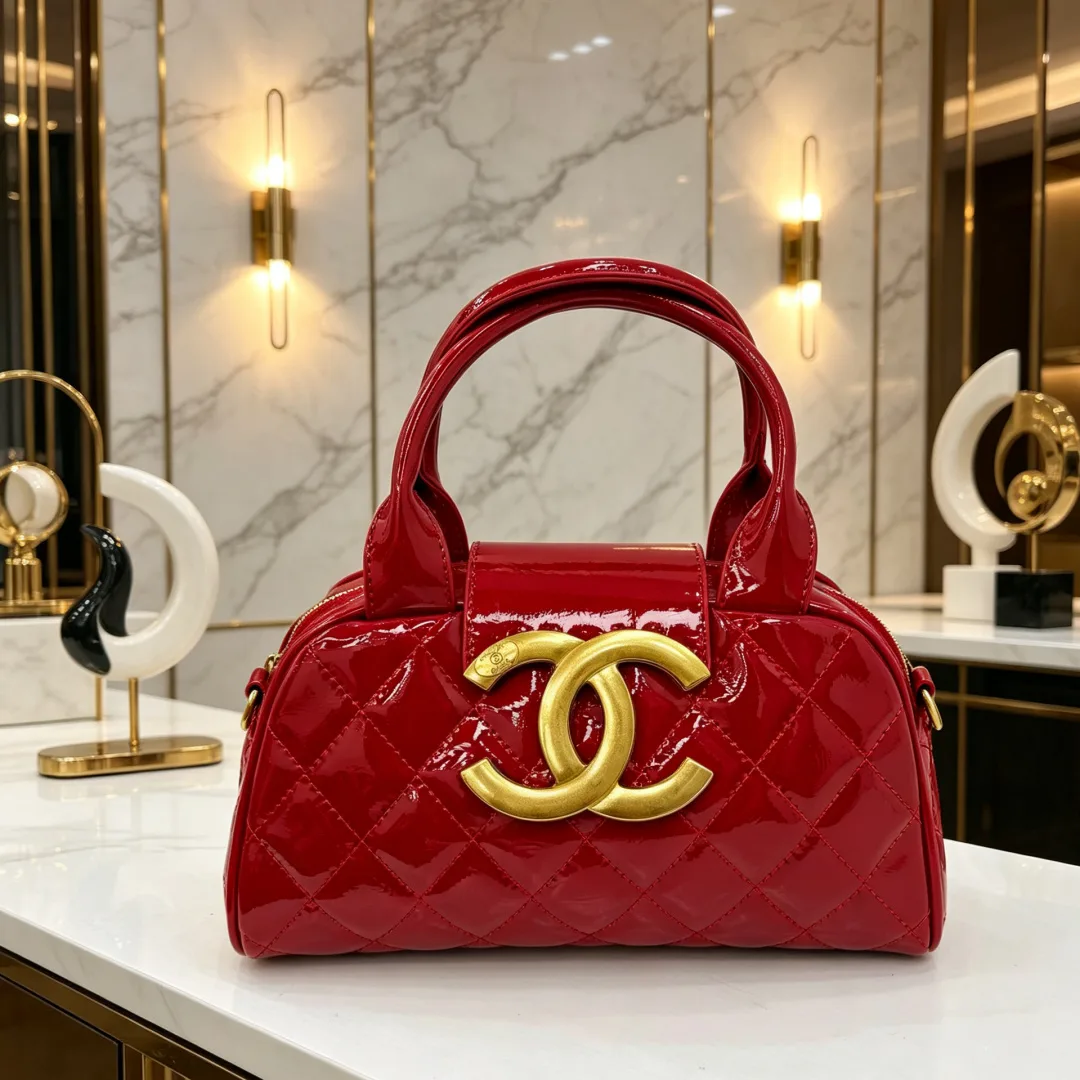 Chanel Large CC Top Handle Bag in Black / Beige / White / Brown / Red / Pink · view 5