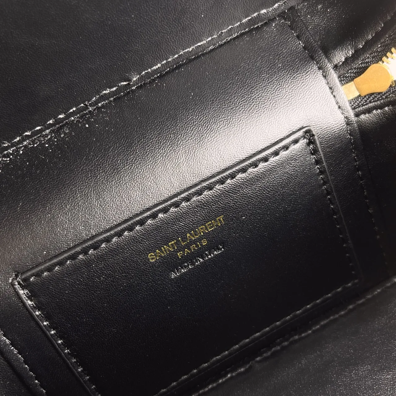 Saint Laurent Quilted Clutch in Black · view 7