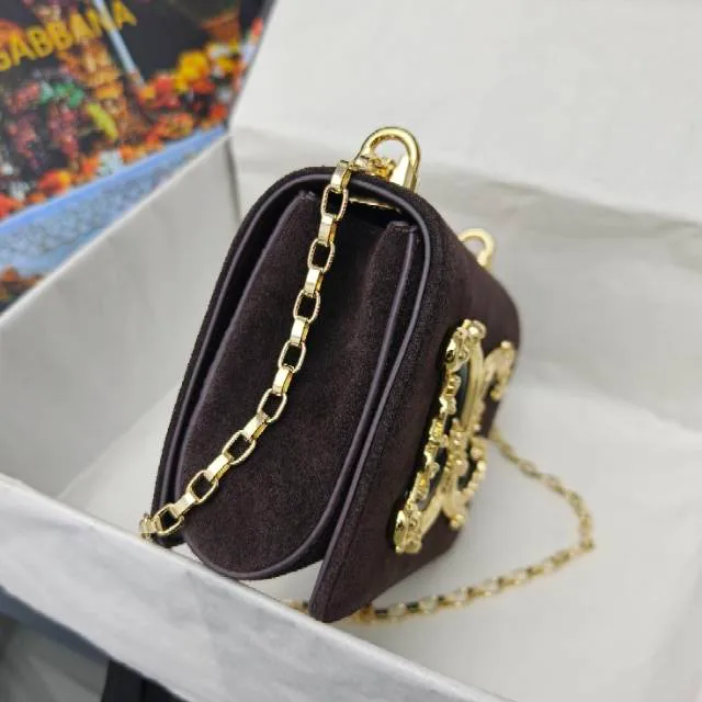 Dolce & Gabbana Cowhide Shoulder Bag in Brown · view 3