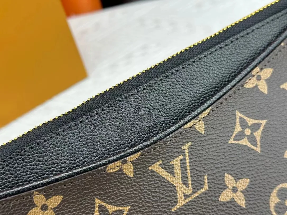Louis Vuitton Calfskin Wristlet Pouch in Brown · view 7