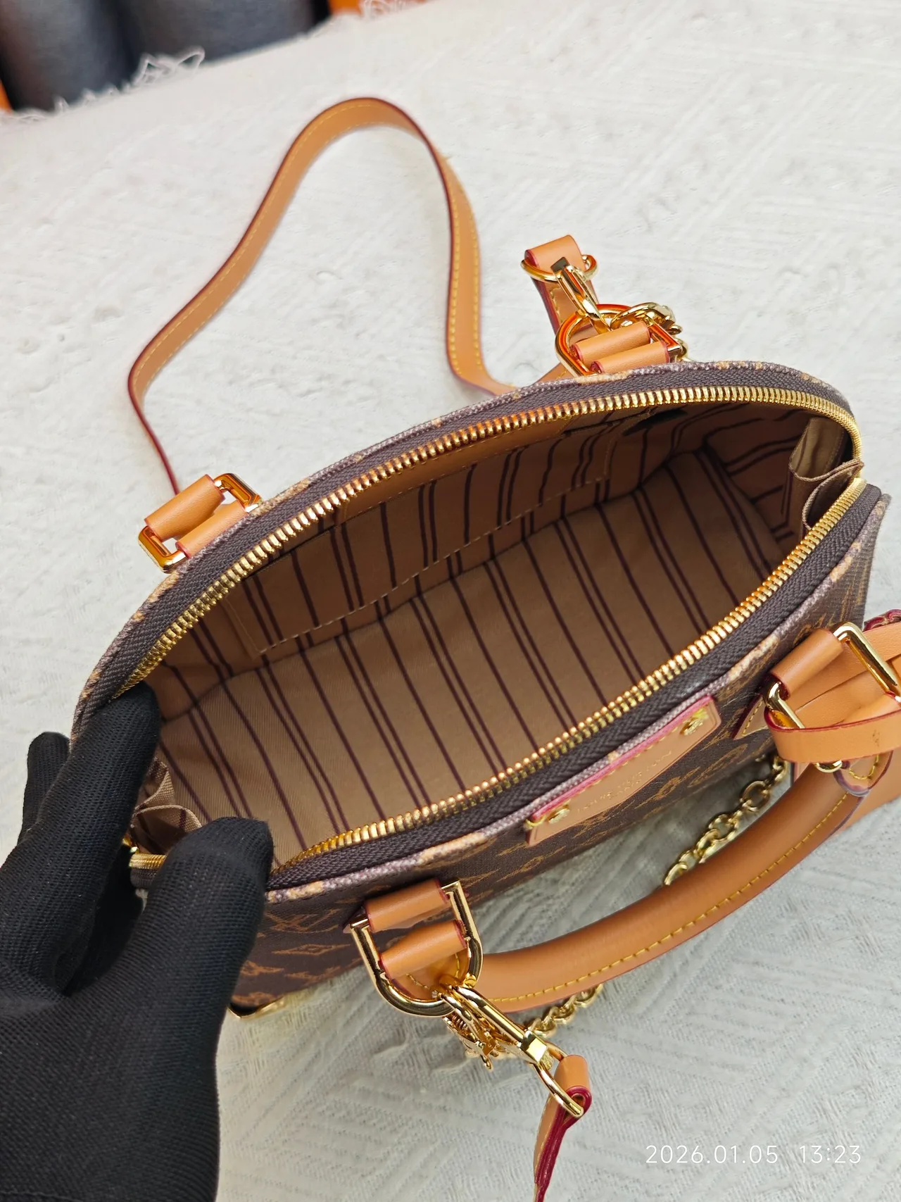 Louis Vuitton Top-Handle Bag in Brown · view 6