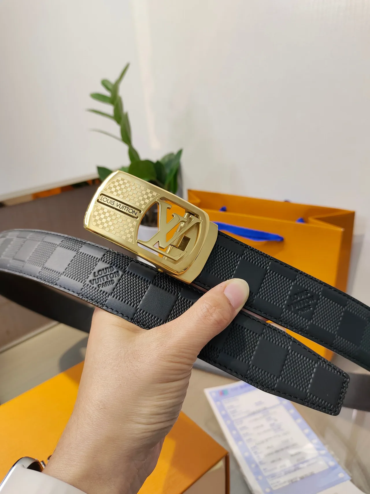 Louis Vuitton Calfskin Belt in Black · view 4