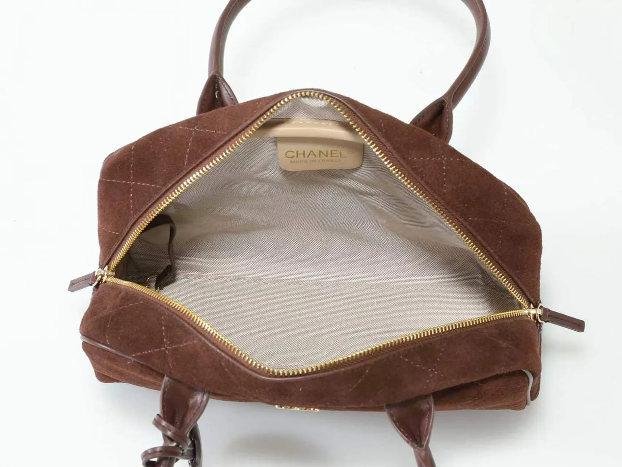 Chanel Quilted Shoulder Bag in Brown · view 7