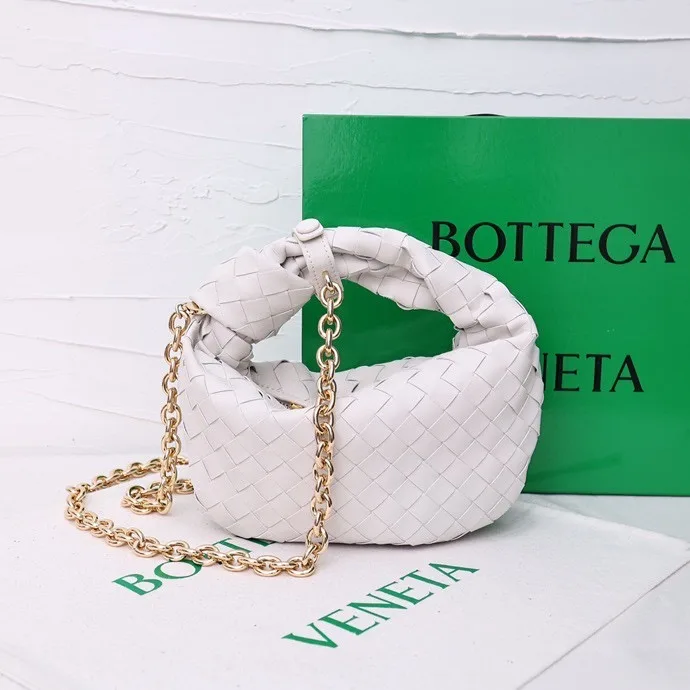 Bottega Veneta Quilted Woven Hobo Bag in White · view 1
