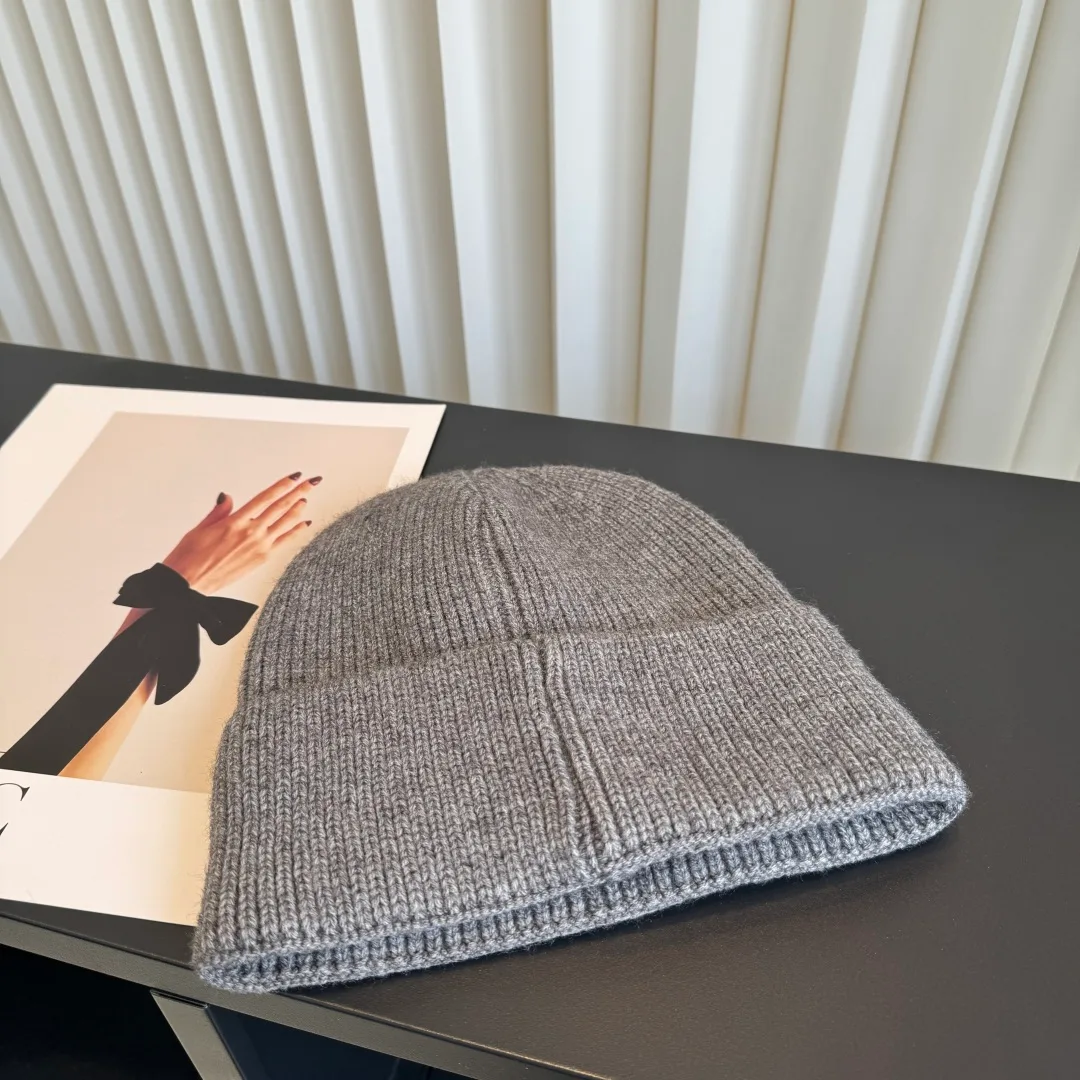 Chrome Hearts Ribbed Knit Beanie in Grey · view 7