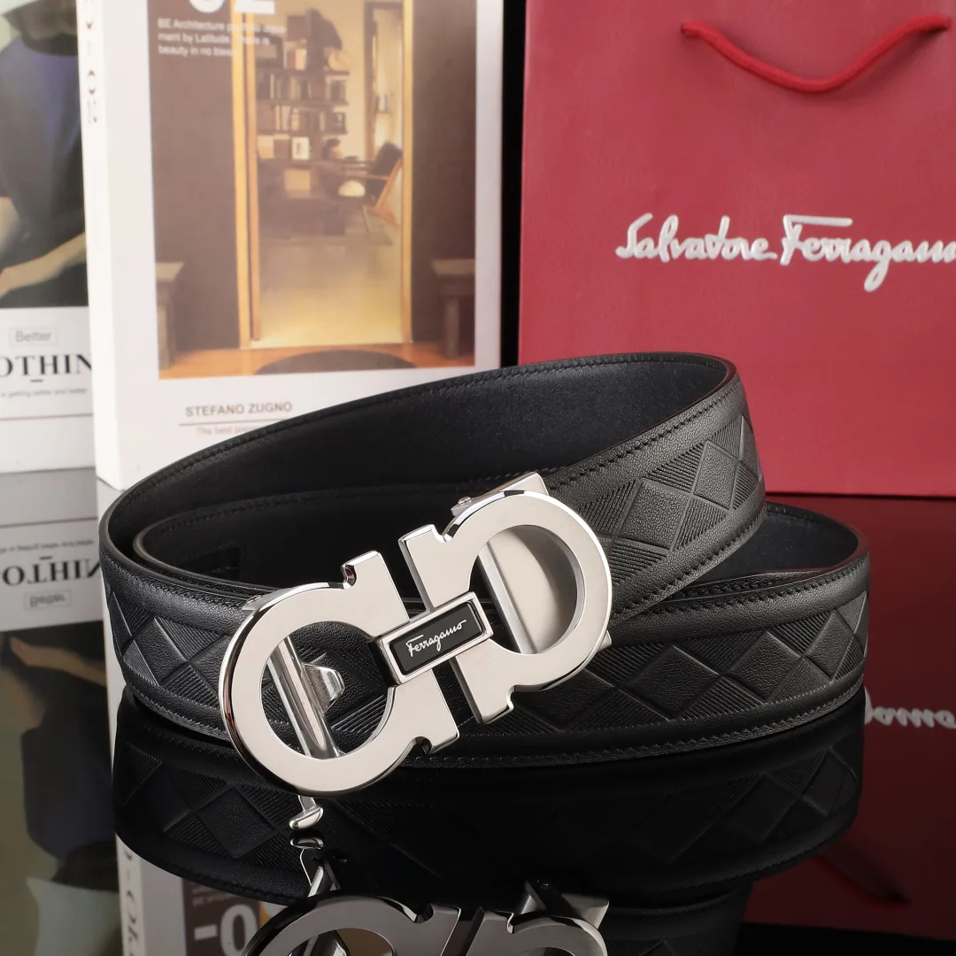 Ferragamo Gancini automatic belt in Black · view 4