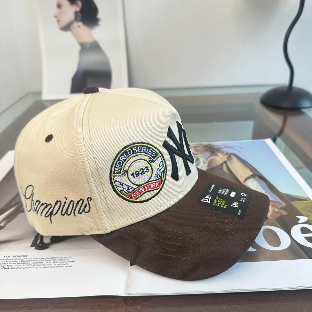 New Era Baseball Cap in Black & Burgundy & Green & Purple & White & Beige · view 3