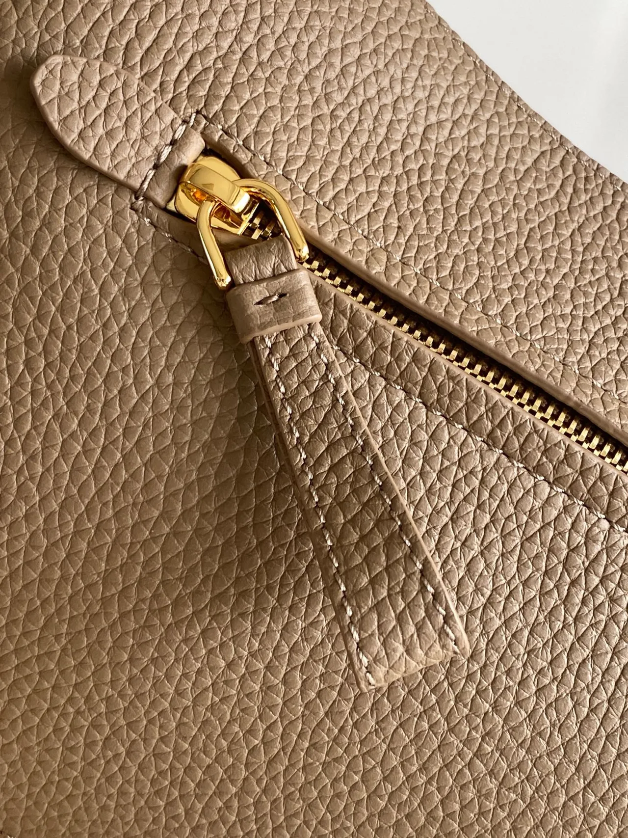 Prada Calfskin Zip Shoulder Bag in Grey · view 6