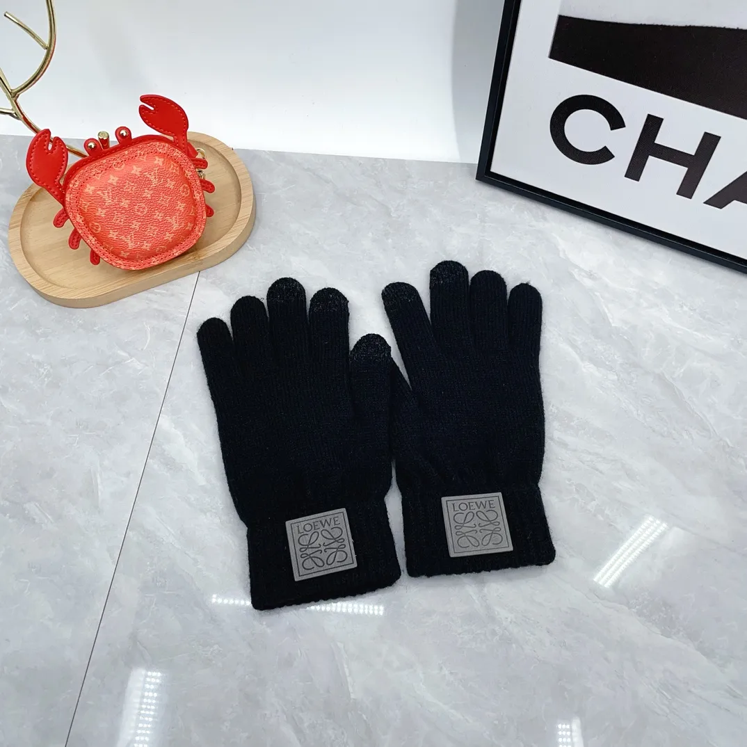 Loewe Wool Hat Scarf and Gloves Set in Black · view 7