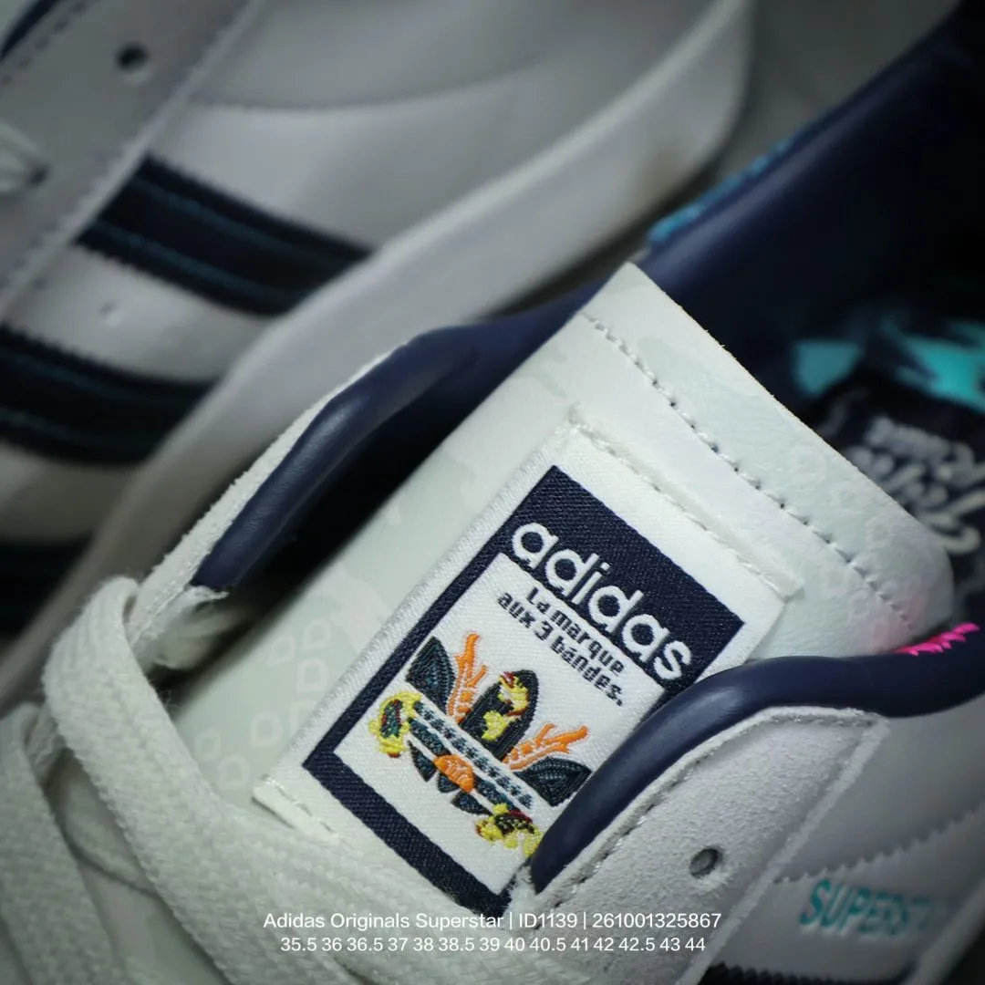 Adidas Striped Low-Top Sneakers in White · view 8