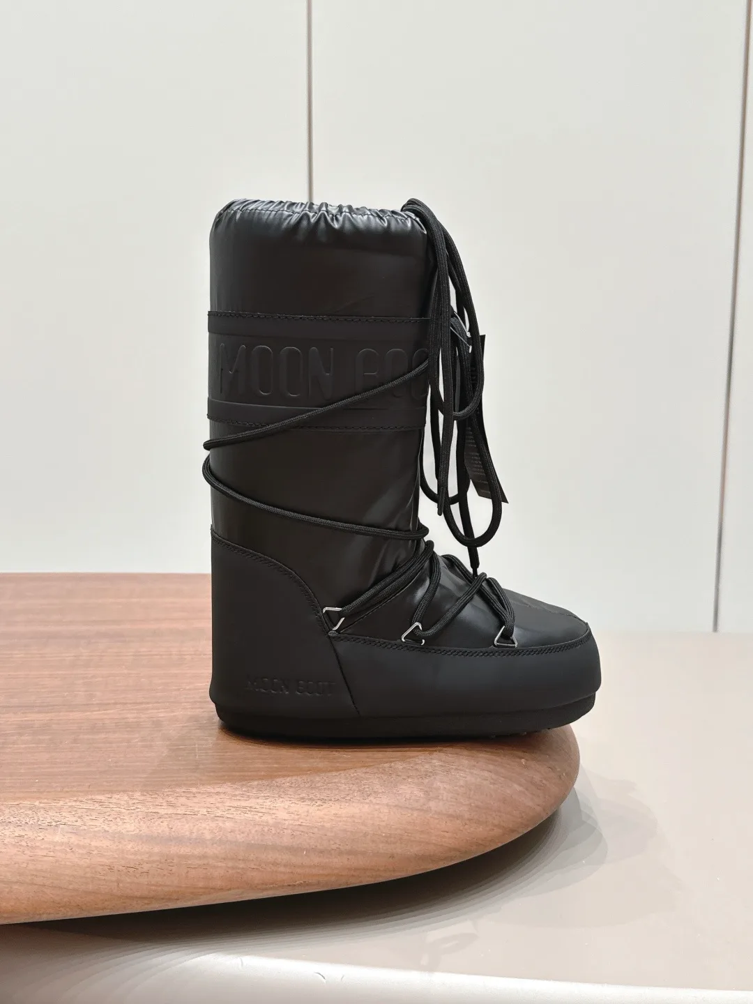 Moon Boot Lace-Up Snow Boots in Black · view 5