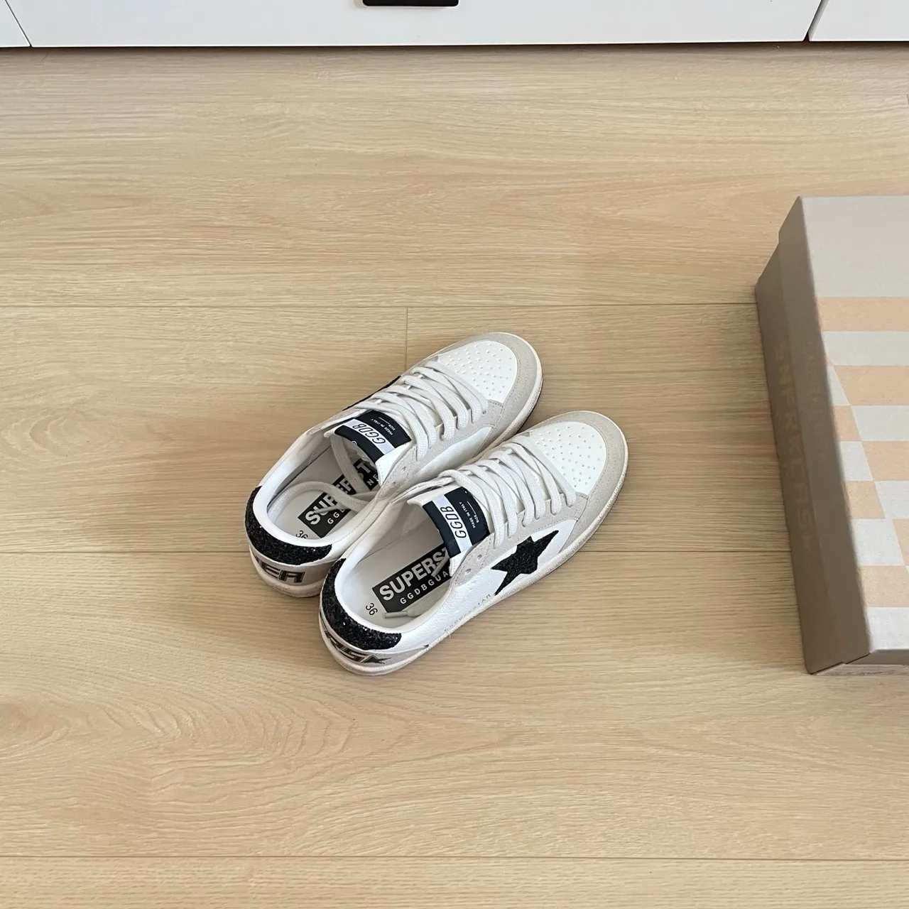 Golden Goose Calfskin Sneakers in White · view 6
