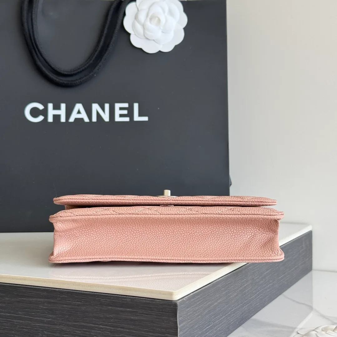 Chanel Calfskin Quilted Clutch in Pink · view 5