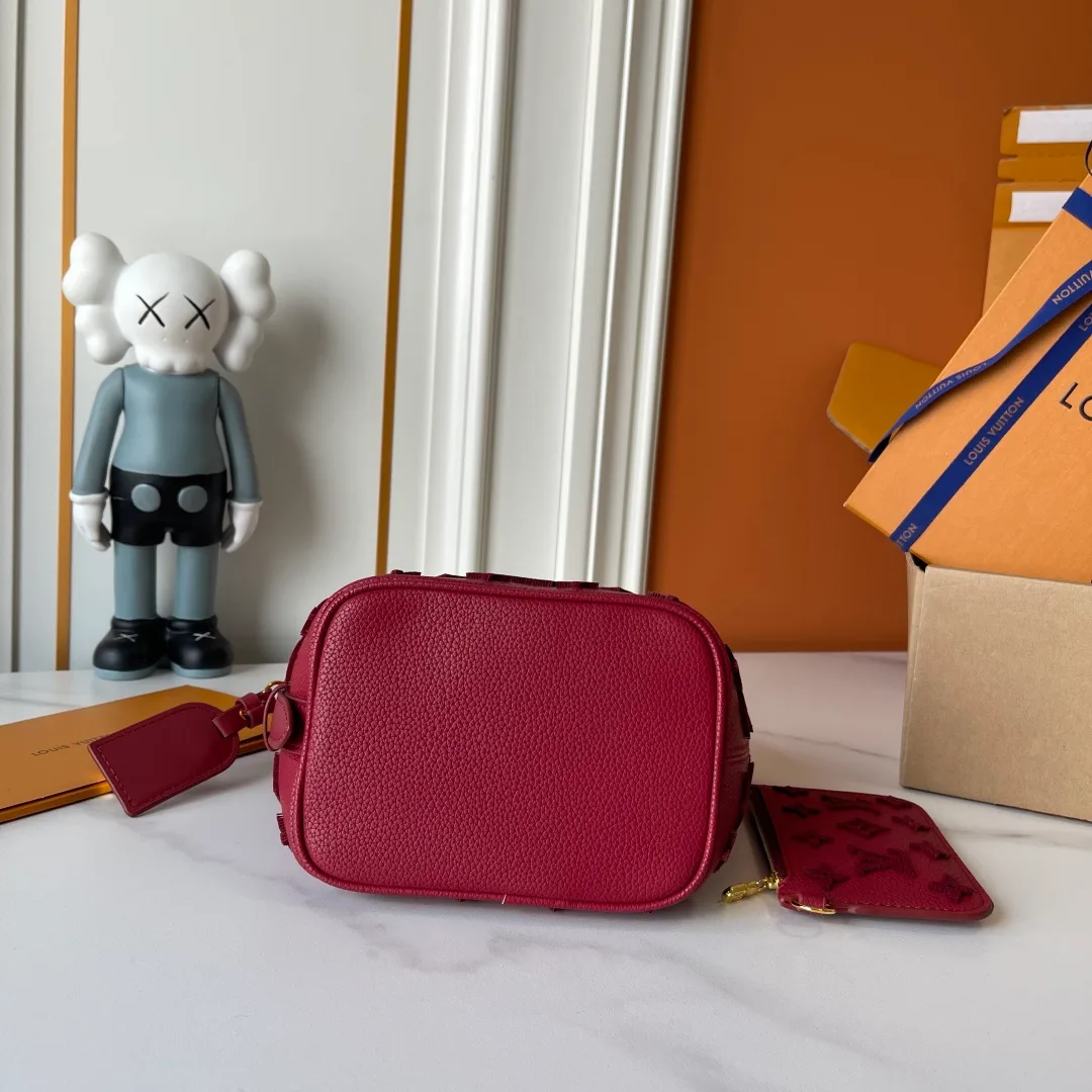 Louis Vuitton Cowhide Bucket Bag in Burgundy · view 7