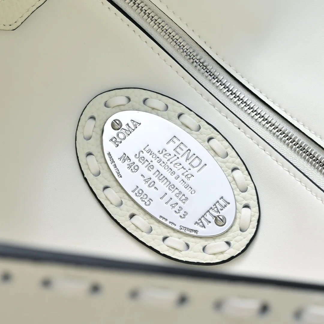 Fendi Baguette Smooth Bag in White · view 8