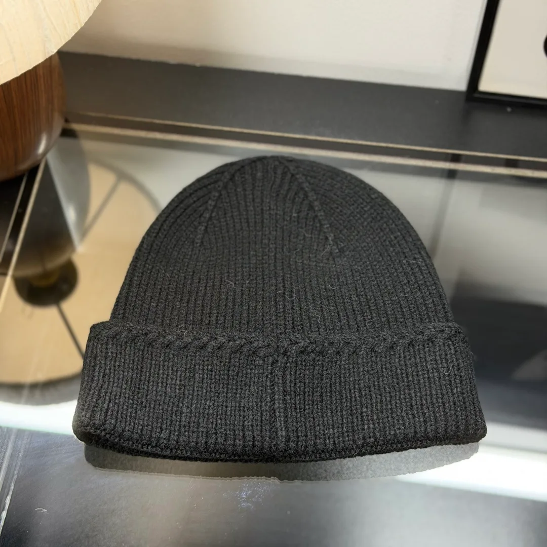 Chanel CC Knit Beanie in Black & Grey & Pink · view 8