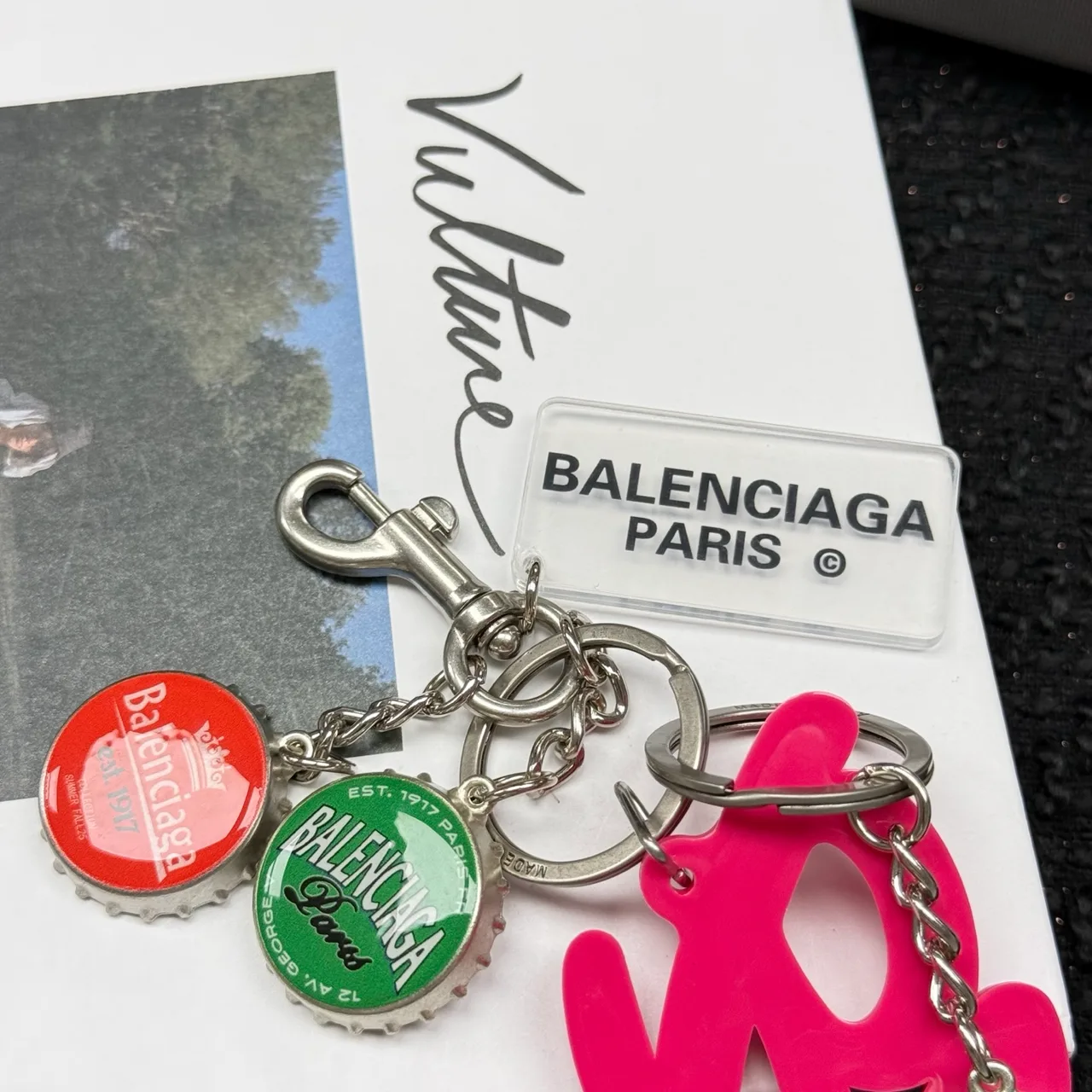Balenciaga Rodeo Key Charm in Pink · view 3