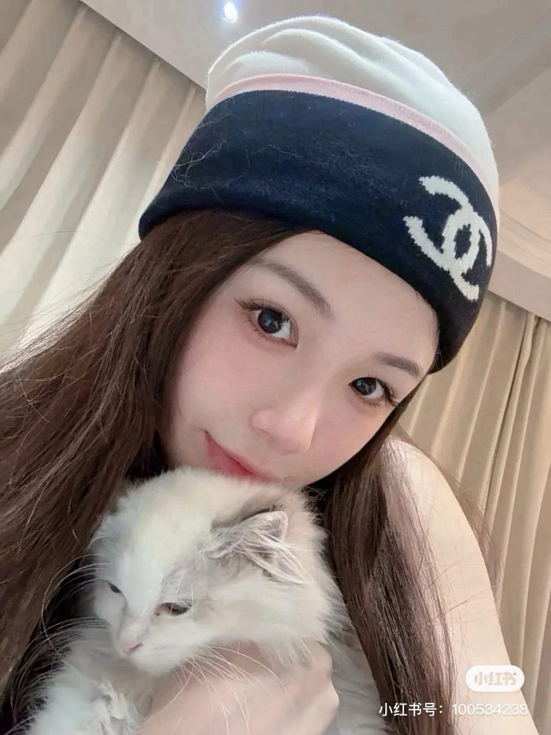Chanel Beanie in White · view 2