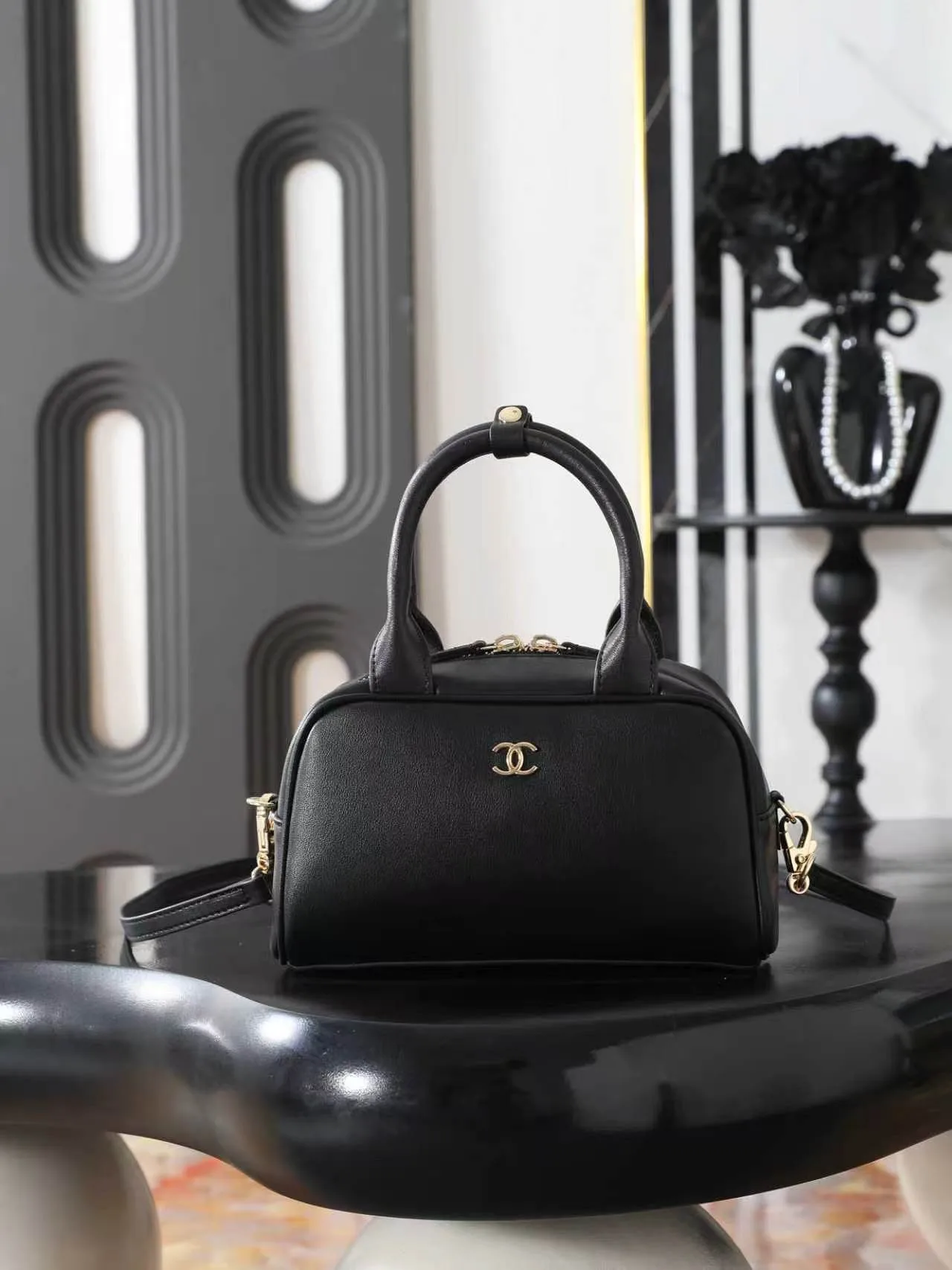 Chanel Top-Handle Bag in Black · view 1